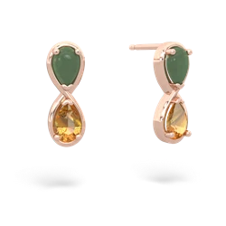 Jade Infinity 14K Rose Gold earrings E5050