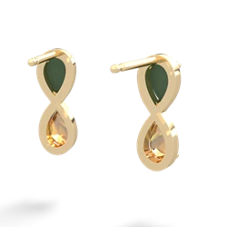 Jade Infinity 14K Yellow Gold earrings E5050