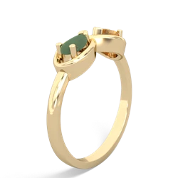 Jade Infinity 14K Yellow Gold ring R5050