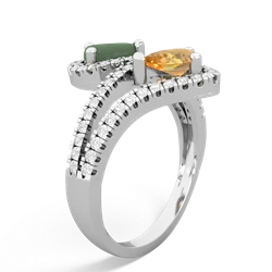 Jade Diamond Dazzler 14K White Gold ring R3000