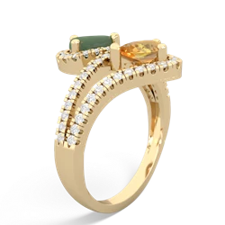 Jade Diamond Dazzler 14K Yellow Gold ring R3000