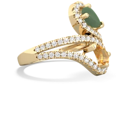 Jade Diamond Dazzler 14K Yellow Gold ring R3000