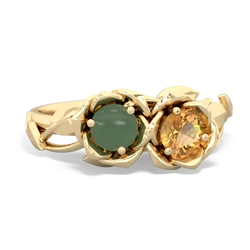 Jade Rose Garden 14K Yellow Gold ring R5510