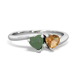 Jade Sweethearts 14K White Gold ring R5260