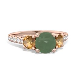 Jade Pave Trellis 14K Rose Gold ring R5500