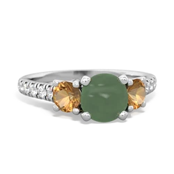 Jade Pave Trellis 14K White Gold ring R5500