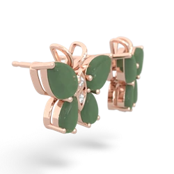 Jade Butterfly 14K Rose Gold earrings E2215