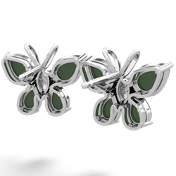 Jade Butterfly 14K White Gold earrings E2215