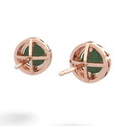 Jade Halo 14K Rose Gold earrings E5320