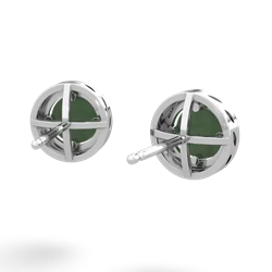 Jade Halo 14K White Gold earrings E5320