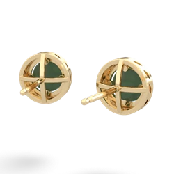 Jade Halo 14K Yellow Gold earrings E5320