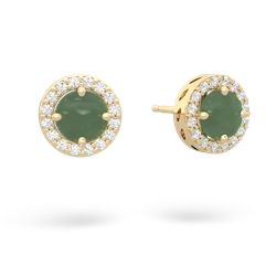 Jade Halo 14K Yellow Gold earrings E5320