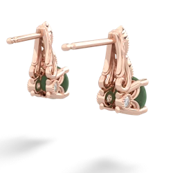 Jade Antique Elegance 14K Rose Gold earrings E3100