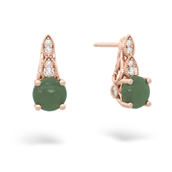 Jade Antique Elegance 14K Rose Gold earrings E3100