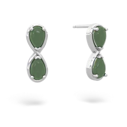 Jade Infinity 14K White Gold earrings E5050