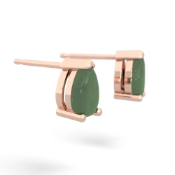 Jade Teardrop Stud 14K Rose Gold earrings E1793