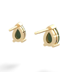 Jade Teardrop Stud 14K Yellow Gold earrings E1793