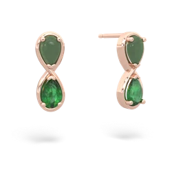 Jade Infinity 14K Rose Gold earrings E5050