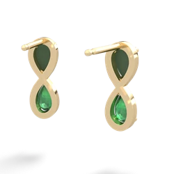 Jade Infinity 14K Yellow Gold earrings E5050