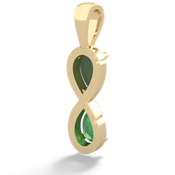 Jade Infinity 14K Yellow Gold pendant P5050