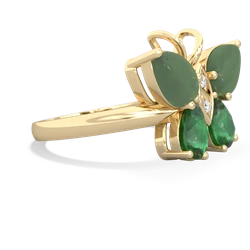 Jade Butterfly 14K Yellow Gold ring R2215