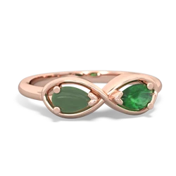 Jade Infinity 14K Rose Gold ring R5050