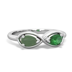 Jade Infinity 14K White Gold ring R5050