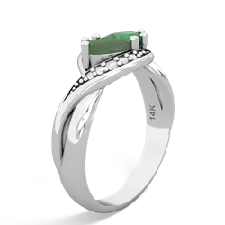 Jade Summer Winds 14K White Gold ring R5342