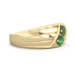 Jade Men's Streamline 14K Yellow Gold ring R0460
