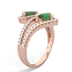 Jade Diamond Dazzler 14K Rose Gold ring R3000