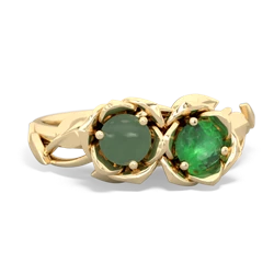 Jade Rose Garden 14K Yellow Gold ring R5510