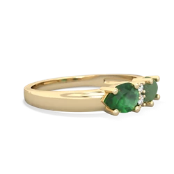 Jade Pear Bowtie 14K Yellow Gold ring R0865