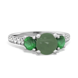 Jade Pave Trellis 14K White Gold ring R5500