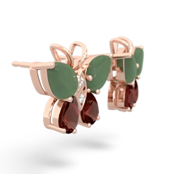 Jade Butterfly 14K Rose Gold earrings E2215