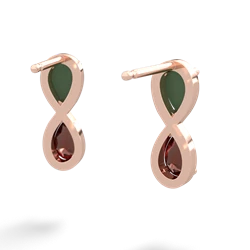 Jade Infinity 14K Rose Gold earrings E5050