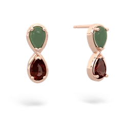 Jade Infinity 14K Rose Gold earrings E5050