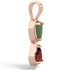 Jade Infinity 14K Rose Gold pendant P5050