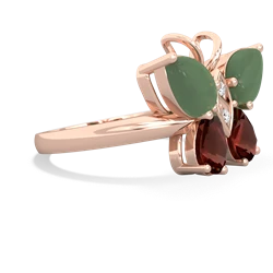 Jade Butterfly 14K Rose Gold ring R2215