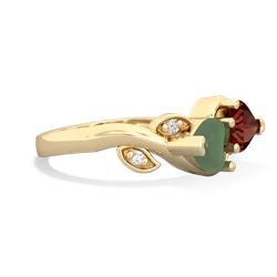 Jade Floral Elegance 14K Yellow Gold ring R5790