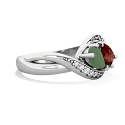 Jade Summer Winds 14K White Gold ring R5342