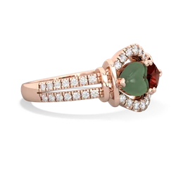 Jade Art-Deco Keepsake 14K Rose Gold ring R5630