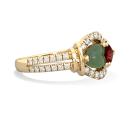 Jade Art-Deco Keepsake 14K Yellow Gold ring R5630