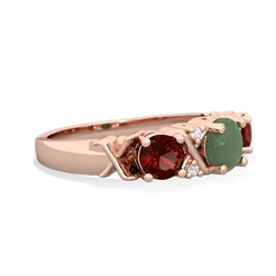 Jade Hugs And Kisses 14K Rose Gold ring R5016