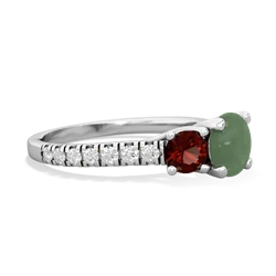 Jade Pave Trellis 14K White Gold ring R5500