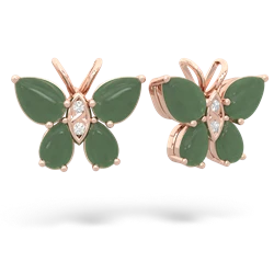 Jade Butterfly 14K Rose Gold earrings E2215
