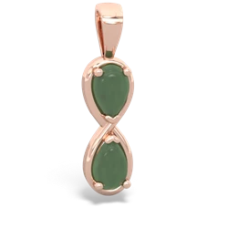 Jade Infinity 14K Rose Gold pendant P5050