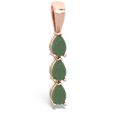 Alexandrite Dew Drops 14K Rose Gold pendant P2251