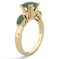 Alexandrite 6Mm Princess Eternal Embrace Engagement 14K Yellow Gold ring C2002