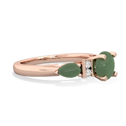 Emerald 6Mm Round Eternal Embrace Engagement 14K Rose Gold ring R2005