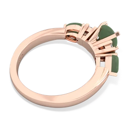 Opal 6Mm Round Eternal Embrace Engagement 14K Rose Gold ring R2005